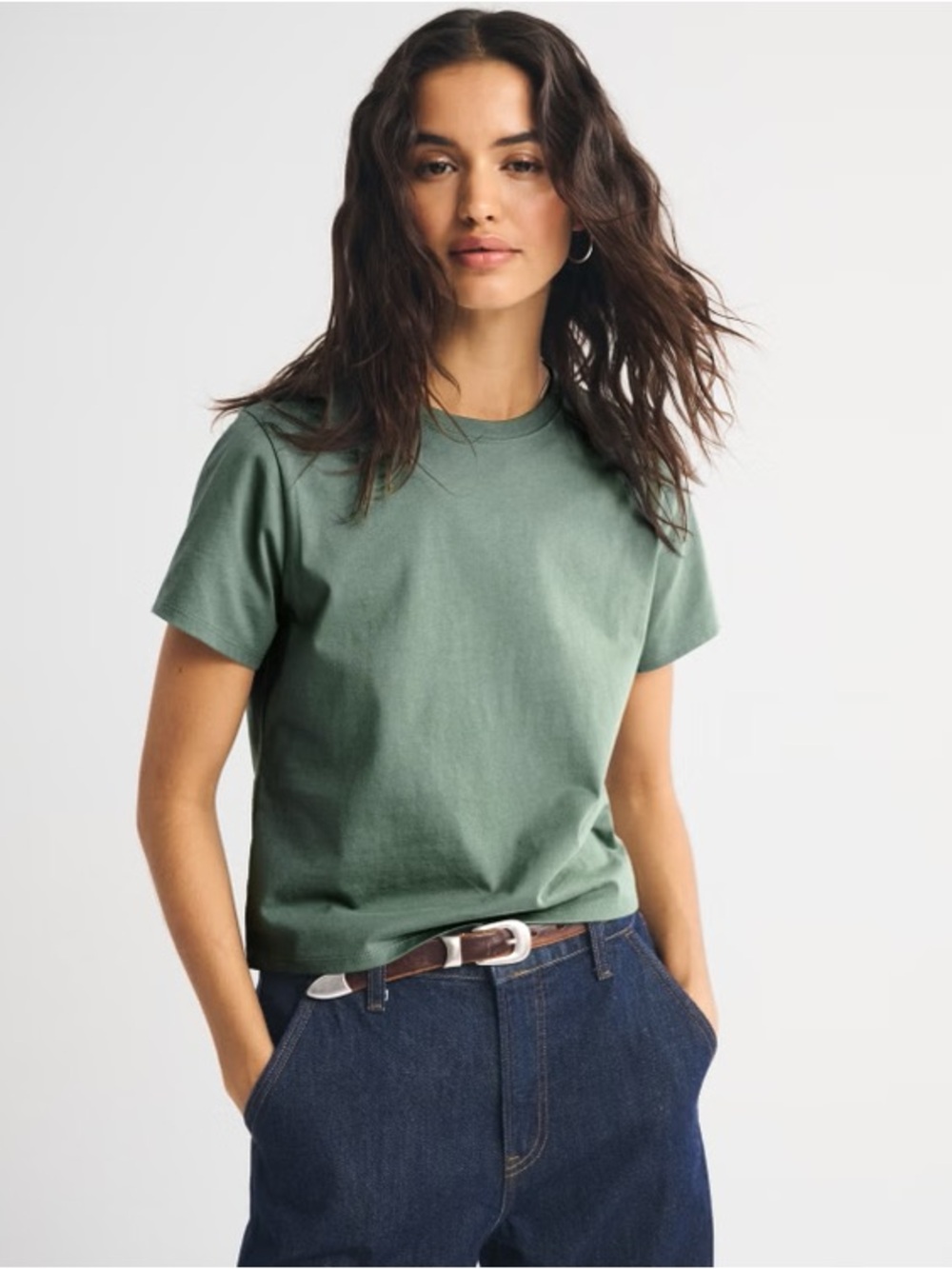 Abercrombie & Fitch Essential Polished Body-Skimming Tee